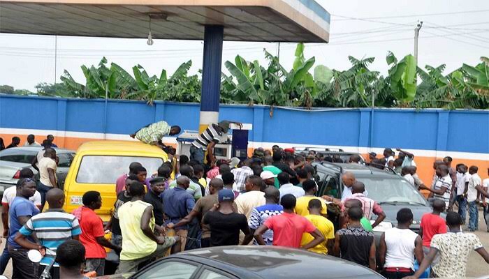 Youth Protest Against Fuel Scarcity Block Lagos-Benin Expressway