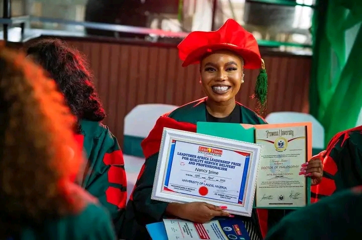 When Beauty Meets Intelligence: Actress Nancy Isime Receives Honorary Doctorate Degree from USA Varsity
