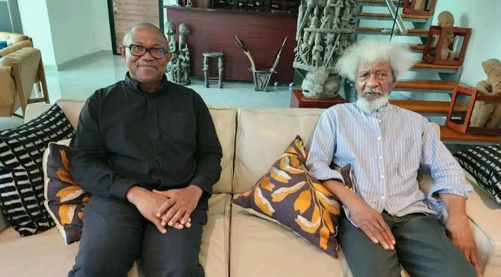 Peter Obi Visits Professor Wole Soyinka 