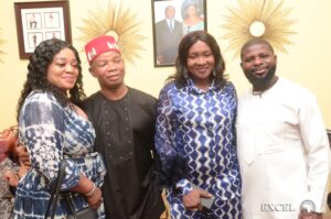 Celebrant's parents with well wishers 