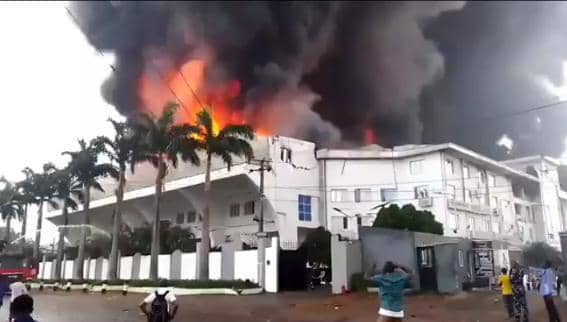 BREAKING: Christ Embassy Church Headquarters Catches Fire in Lagos