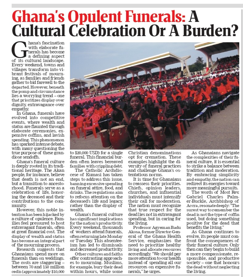 Ghana’s Opulent Funerals: A Cultural Celebration or a Financial Burden