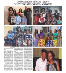 Celebrating the Life and Legacy of Nze Donald Ogbonna Nwosu 